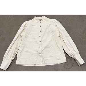 Vintage Wah Maker Blouse Shirt Womens XL Ivory Cottagecore Western Prairie USA